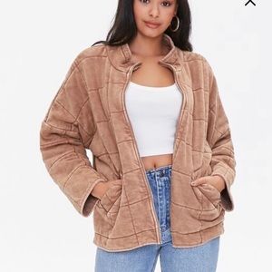 Quilted zip up jacket